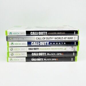 Call Of Duty Game Lot XBOX 360 6 Games Black Ops 2 & 3 Ghosts World At War